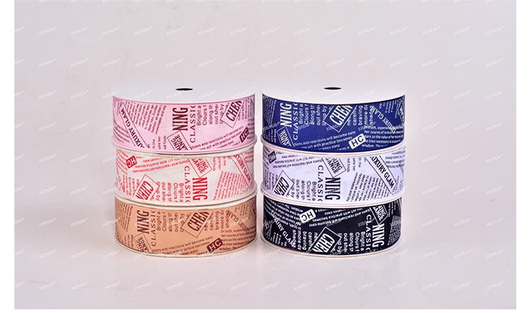 

25MM width newspaper navy style satin ribbon hair ornaments 100yards DIY handmade garment accessories gift packing