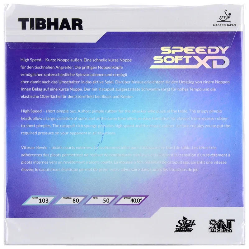 Новое поступление Tibhar Speedy мягкий D. tecs сырой резиновый Настольный теннис пинг