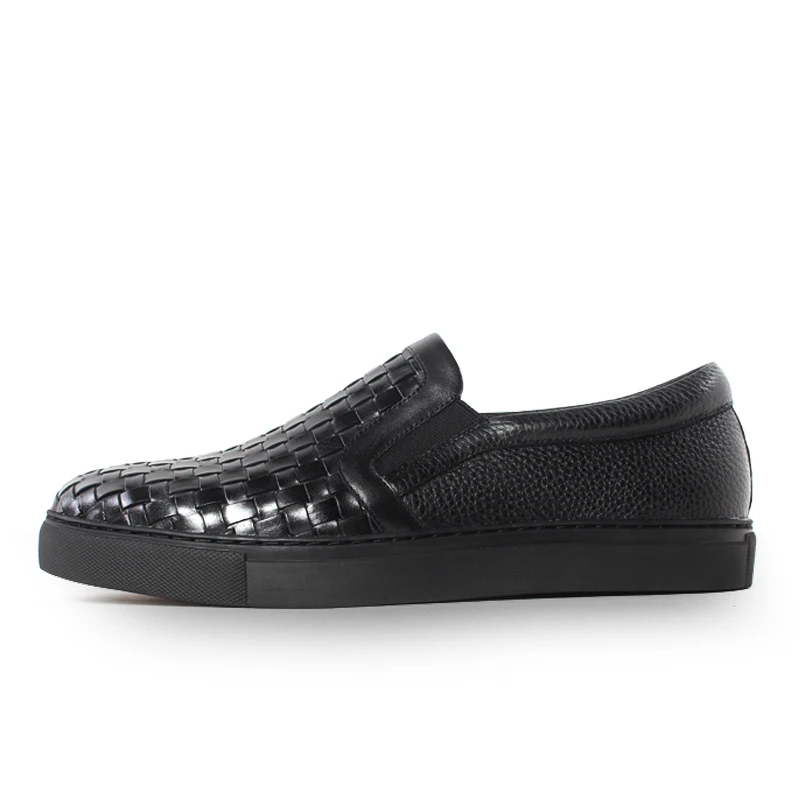 Vikeduo 2020 Summer Handmade Designer High Quality Men Flats Shoes Breathable Fashion Genuine Leather Casual Black Footwear | Обувь