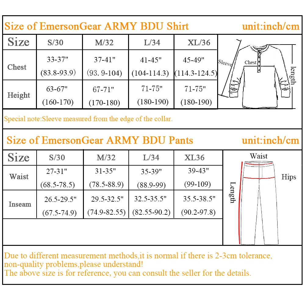 EMERSONGEAR тактическая боевая униформа BDU Военная страйкбольная армейская охотничья рубашка и брюки черный EM6904