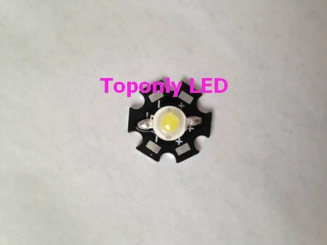 3 Вт супер флюс светодиоды белого свечения лампа с 20 мм радиатор 14000 15000k 220 240lm