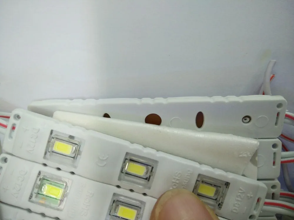 100 шт./лот DC12V 5630 SMD 3 светодиодных модуля впрыска водонепроницаемый декоративный