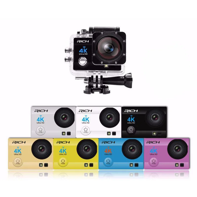 Экшн камера видеокамера HD 1080P 2 0 дюйма Wi Fi объектив 170 градусов 30 м