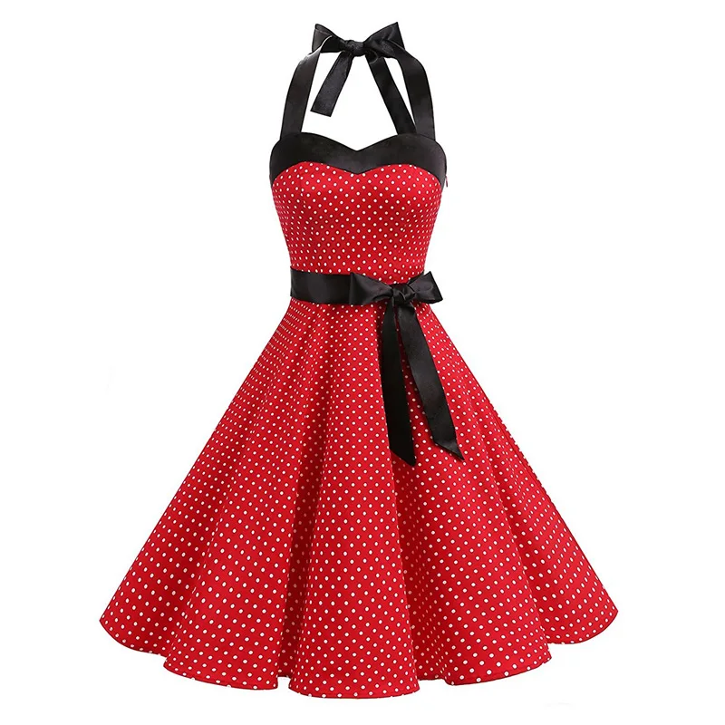 women tube top lace-up dress summer retro halter Big elegant lady casual sundress female plus size | Женская одежда