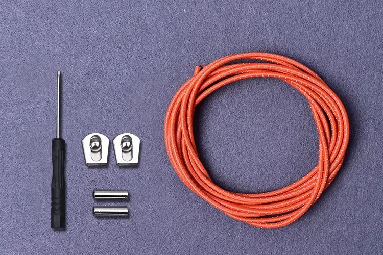 Reflective Orange 1 пара металлического замка шнурки отражающие без шнурков шнурки для обуви эластичные шнурки дети взрослые унисекс кроссовки обувь без шнурков шнурки - Цвет: Reflective Orange