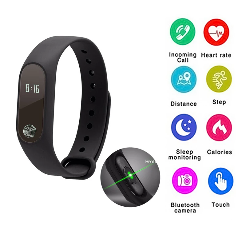 M2 монитор сердечного ритма smartband Bluetooth 4 0 смарт-браслет PK Miband 2 шагомер Фитнес