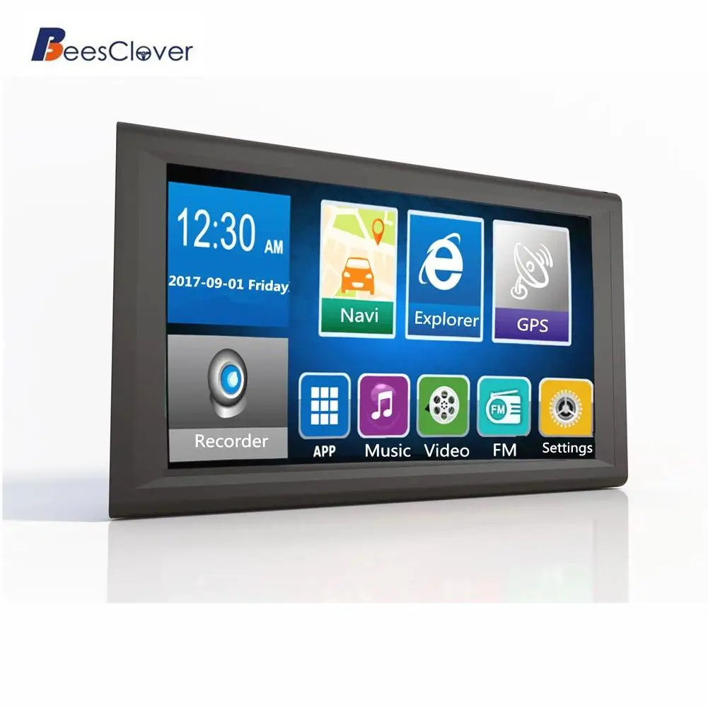 BEESCLOVER 9 дюймов Автомобильный gps навигатор 8 ГБ Android 4.2.2 1080p Тахограф регистратор