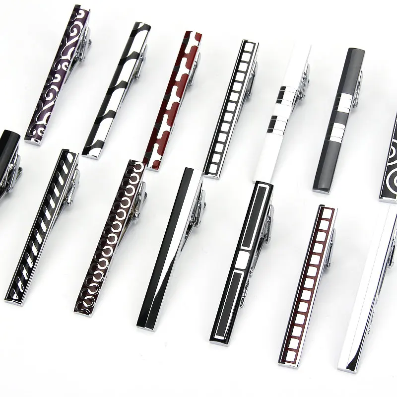 

Fashion Man Tie Clip For Men Classic Metel Tie Clips Copper Ties Bar High Quality Enamel Tie Collar Pin Crystal Business Corbata