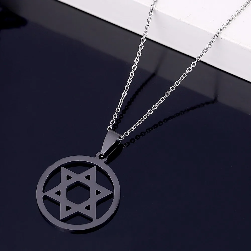 Ожерелье с подвеской Hexagram ожерелье Magen Давид Серебряное украшение исламский