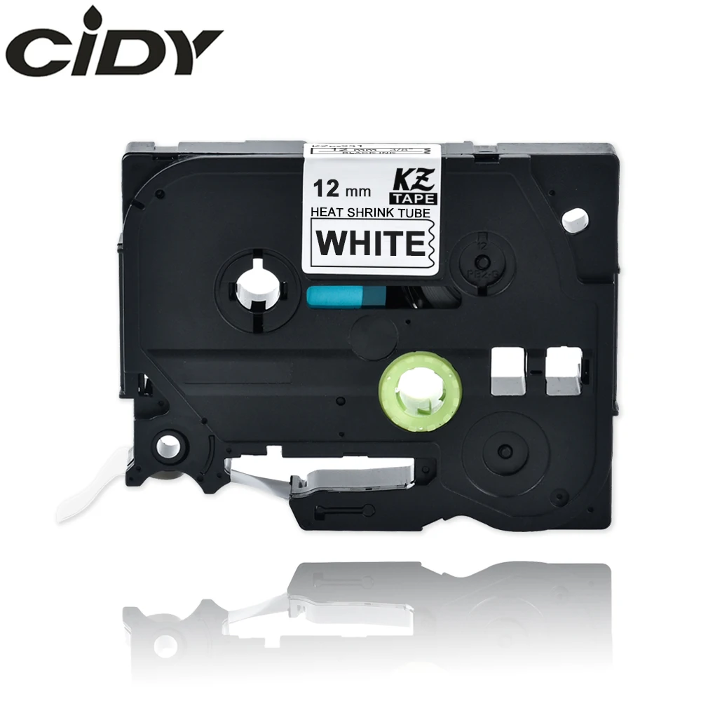 Этикетка CIDY 5 шт. Hse-231 Hse-221 Hse-211 Совместимость Брат P-TOUCH терм усадочная трубчатая лента картридж 6/9/12 мм черный на белом фоне Hse231