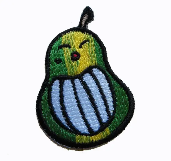 Высококачественная груша вышивка значок/овощи патч сделана из саржи с Мерроу