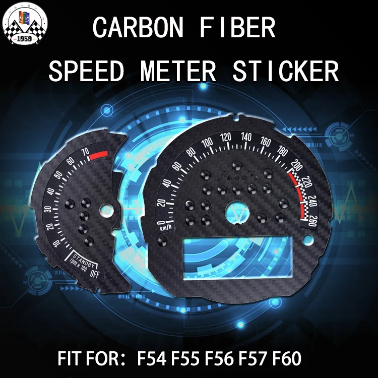 

Brand New Material Speed Meter Sticker Carbon Style For F54 F55 F56 F57 F60(1pcs/set)