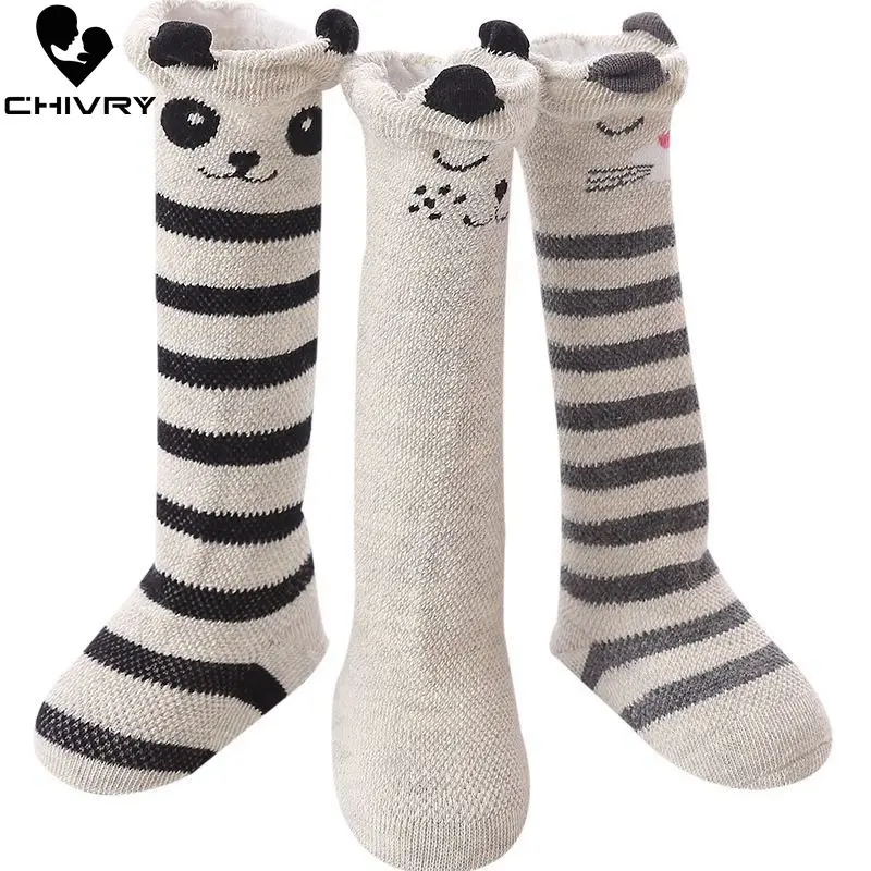 Chivry 3Pairs/lot Cute Baby Stocking Anti-Slip Newborn Infant Cartoon Princess Girls Stockings Summer Mesh Breathable | Детская одежда