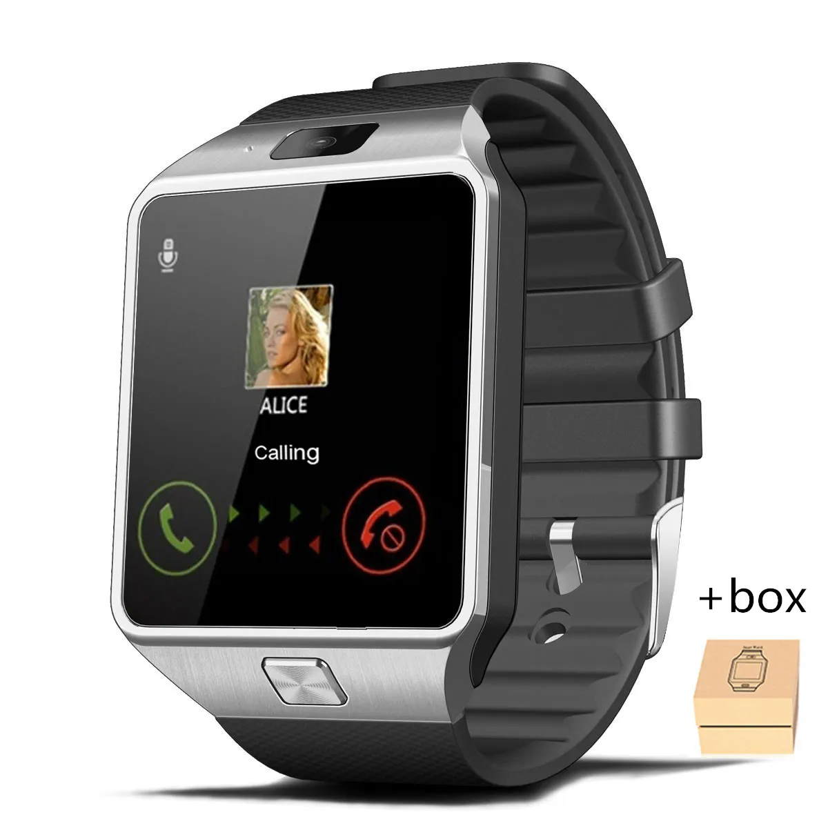 Bluetooth Смарт часы мужские спортивные Smartwatch DZ09 Android телефонный звонок Relogio 2G GSM SIM TF карта камера для телефона PK GT08 A1 - Цвет: black silver