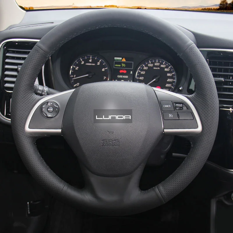 LUNDA кожаный оплётка рулевого колеса автомобиля для Mitsubishi Outlander 2013 2014 Mirage ASX L200 на