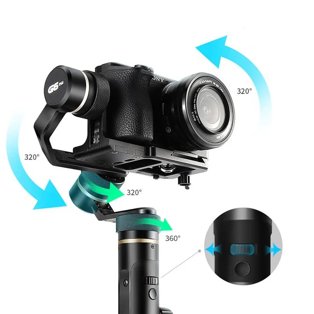 FeiyuTech Feiyu G6 плюс 3-осевой ручной шарнирный стабилизатор для камеры GoPro G6PLUS Для беззеркальных Камера карман Камера GoPro Smartphone iphone