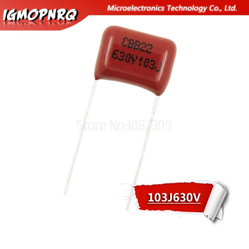 Новый полипропиленовый пленочный конденсатор 20 шт. 630V103J 0 01 UF Pitch 10 мм 10NF 630 в 103