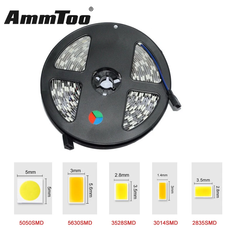 Светодиодная лента RGB 5050 3014 3528 5630 SMD светодиодная гирлянда лампа рождественское