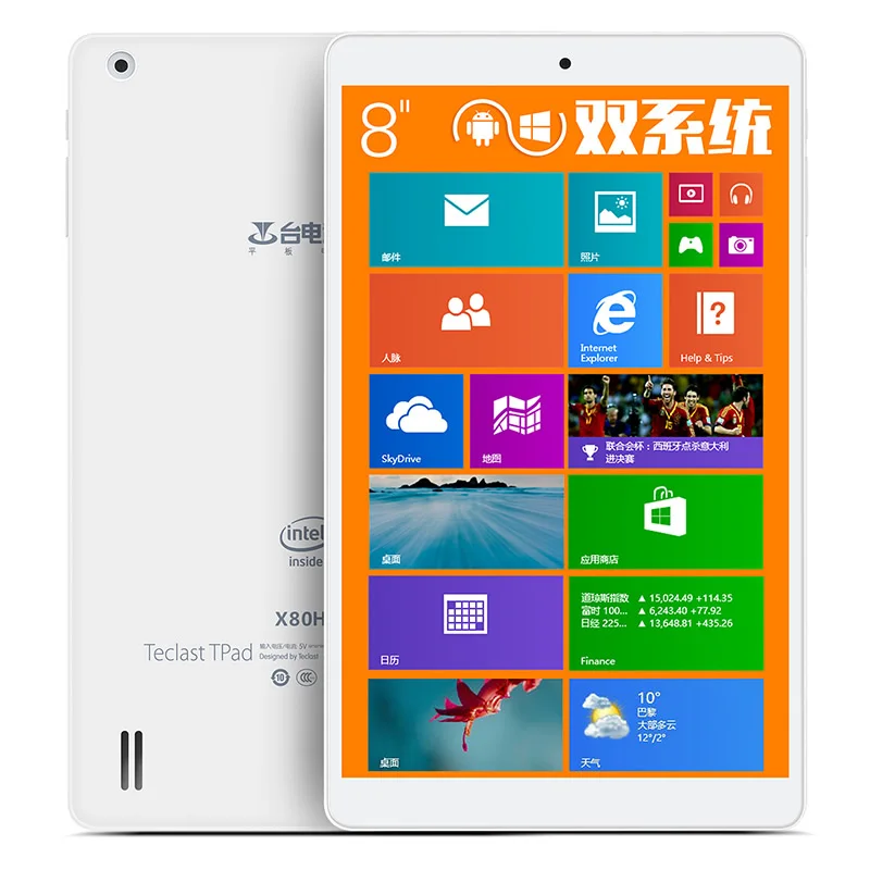 Teclast X80H X80HD двойной загрузки 8 дюймов Z3735F Windows 1 + Android 4 Tablet PC 1280x800 пикселей ips Экран 2
