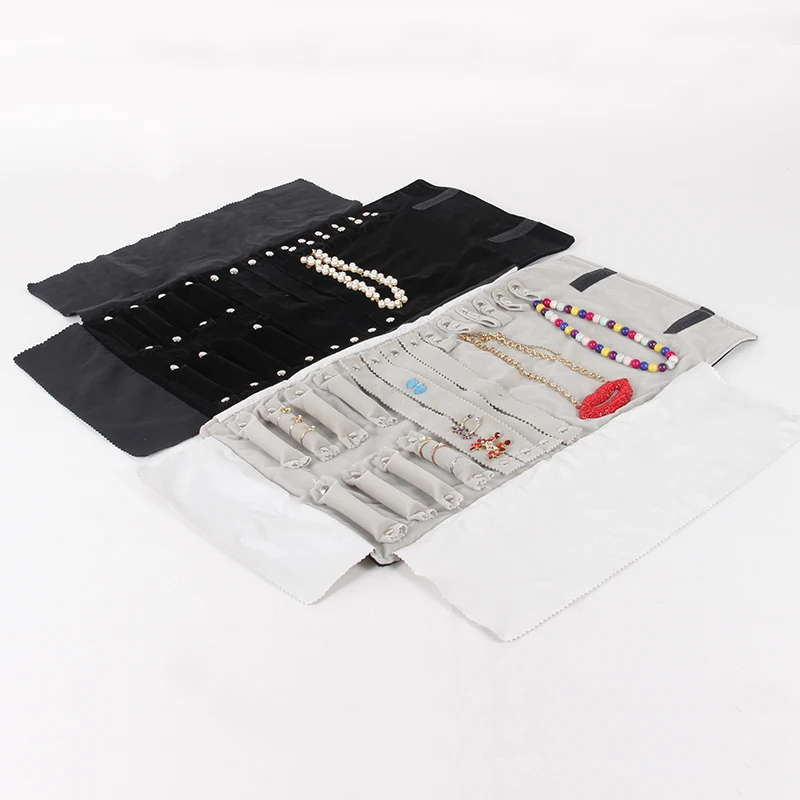 Многофункциональная бархатная складная дорожная сумка-рулон для ювелирных