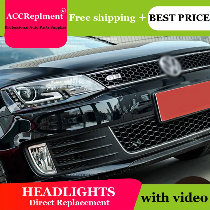 Автоматическое освещение Стиль налобный фонарь для VW Jetta MK6 светодиодные фары