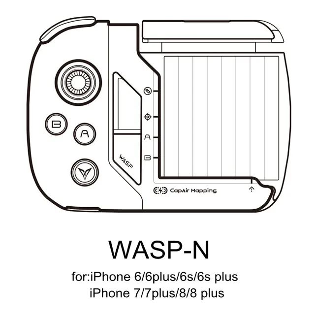 WASP N Геймпад FlyDiGi Осип с одной рукой, физический джойстик CapAir Mapping для мобильного игрового контроллера PUBG для iPhone - Цвет: WASP N