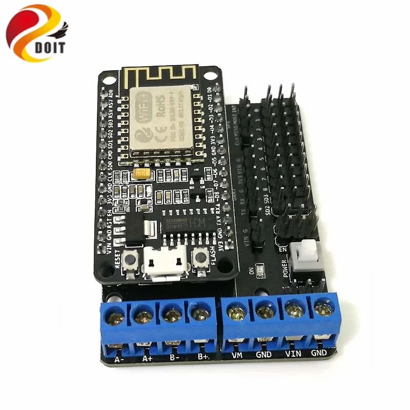 Макетная плата NodeMCU ESP8266 5 шт. + щит для привода мотора Комплект сделай сам