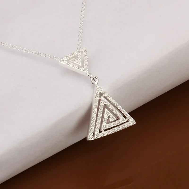Silver Necklace Pendant 925 jewelry silver plated /IWZNIUPJ KNPOFTOD | Украшения и аксессуары