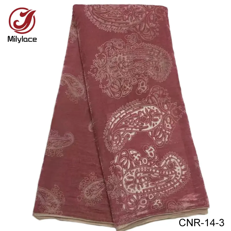 Хорошее качество африканская Бархатная Кружевная Ткань 5 ярдов