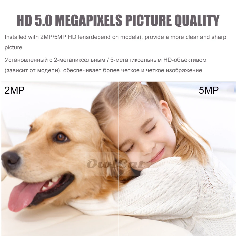 OwlCat HD 2mp 5mp PTZ Беспроводная IP скоростная купольная камера Wifi наружная безопасность CCTV 2,7-13,5 мм Автофокус 5X зум SD карта аудио камера