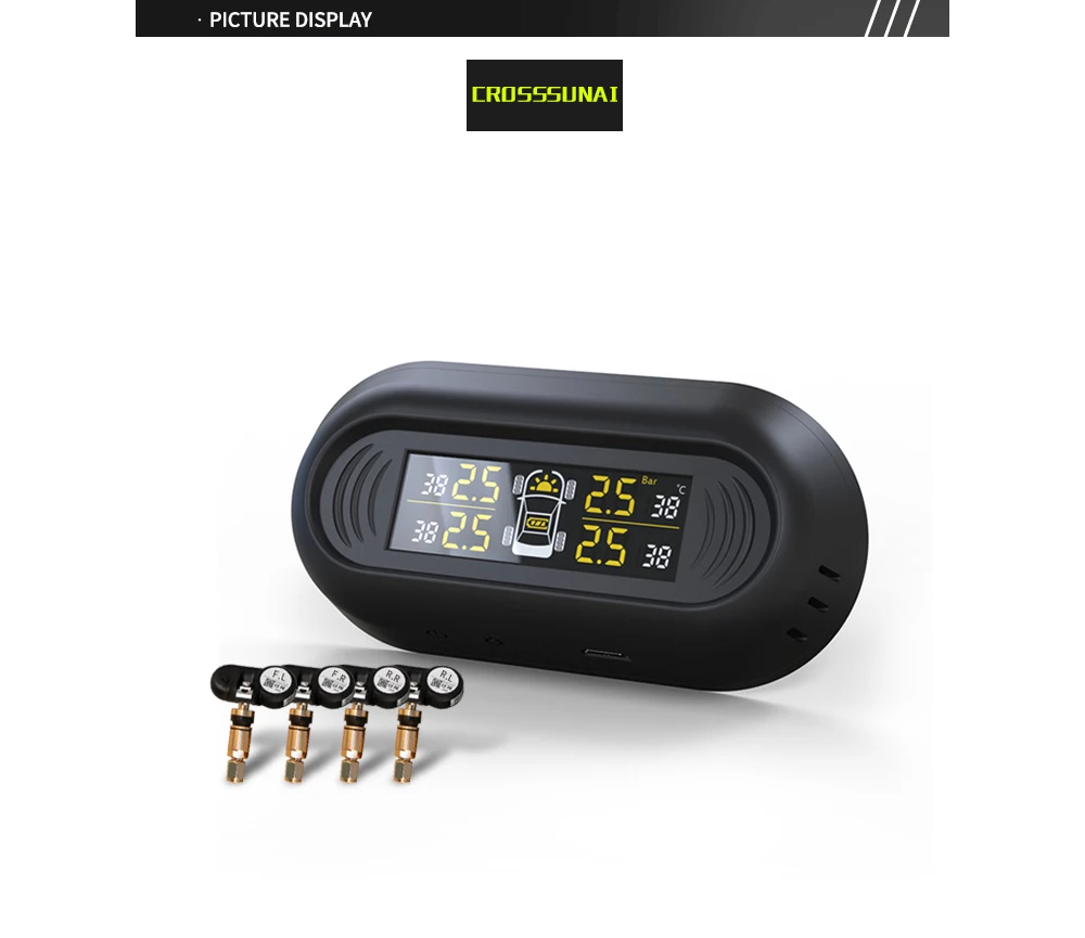Автомобильная TPMS система контроля давления в шинах Солнечная энергия цифровой ЖК-дисплей автоматическая система охранной сигнализации s давление в шинах