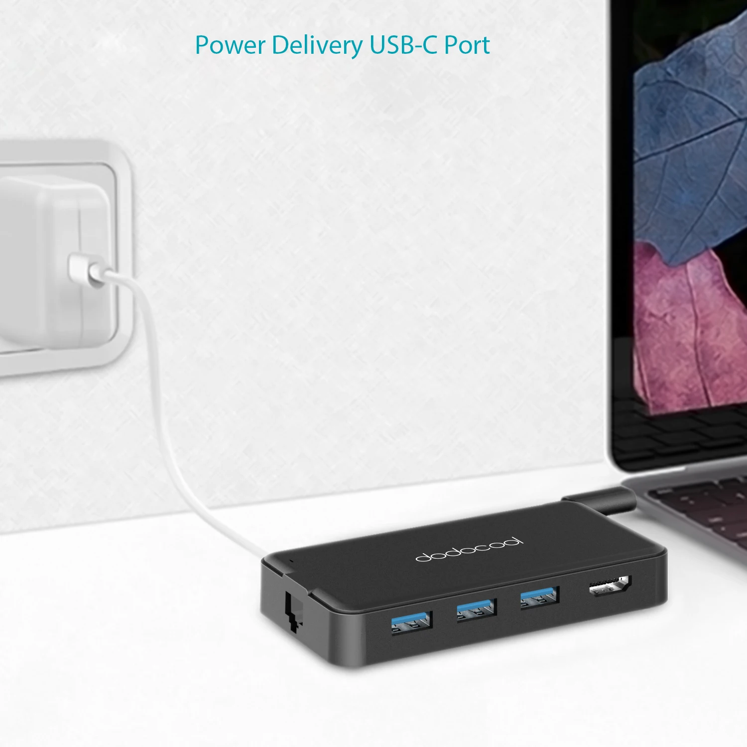 Usb концентратор dodocool 7 в 1 usb C для HD VGA RJ45 USB 3 0 Type PD адаптер зарядки конвертер MacBook Pro