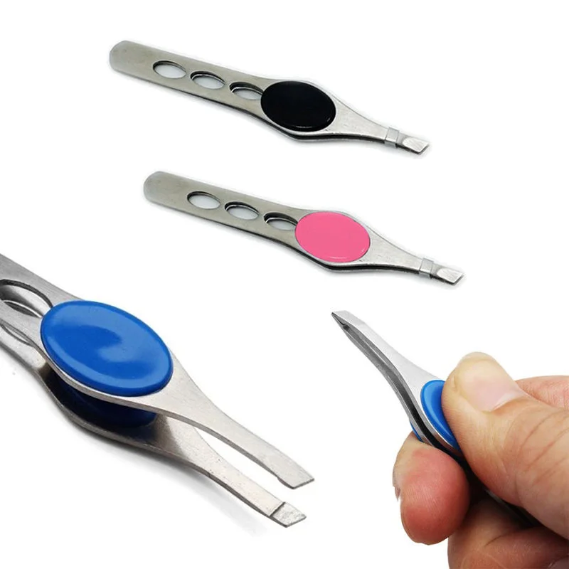 1 шт. пинцет для бровей Mayitr из нержавеющей стали 9 см с наклонным наконечником