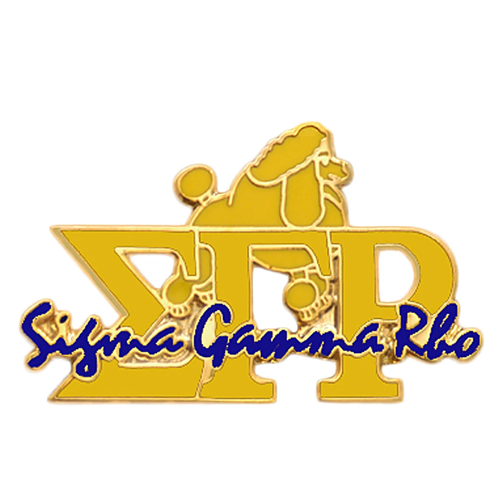 Популярная эмалированная цветная металлическая греческая буква SIGMA GAMMA RHO брошь в