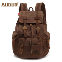 Augur-mochila de lona vintage para hombre...