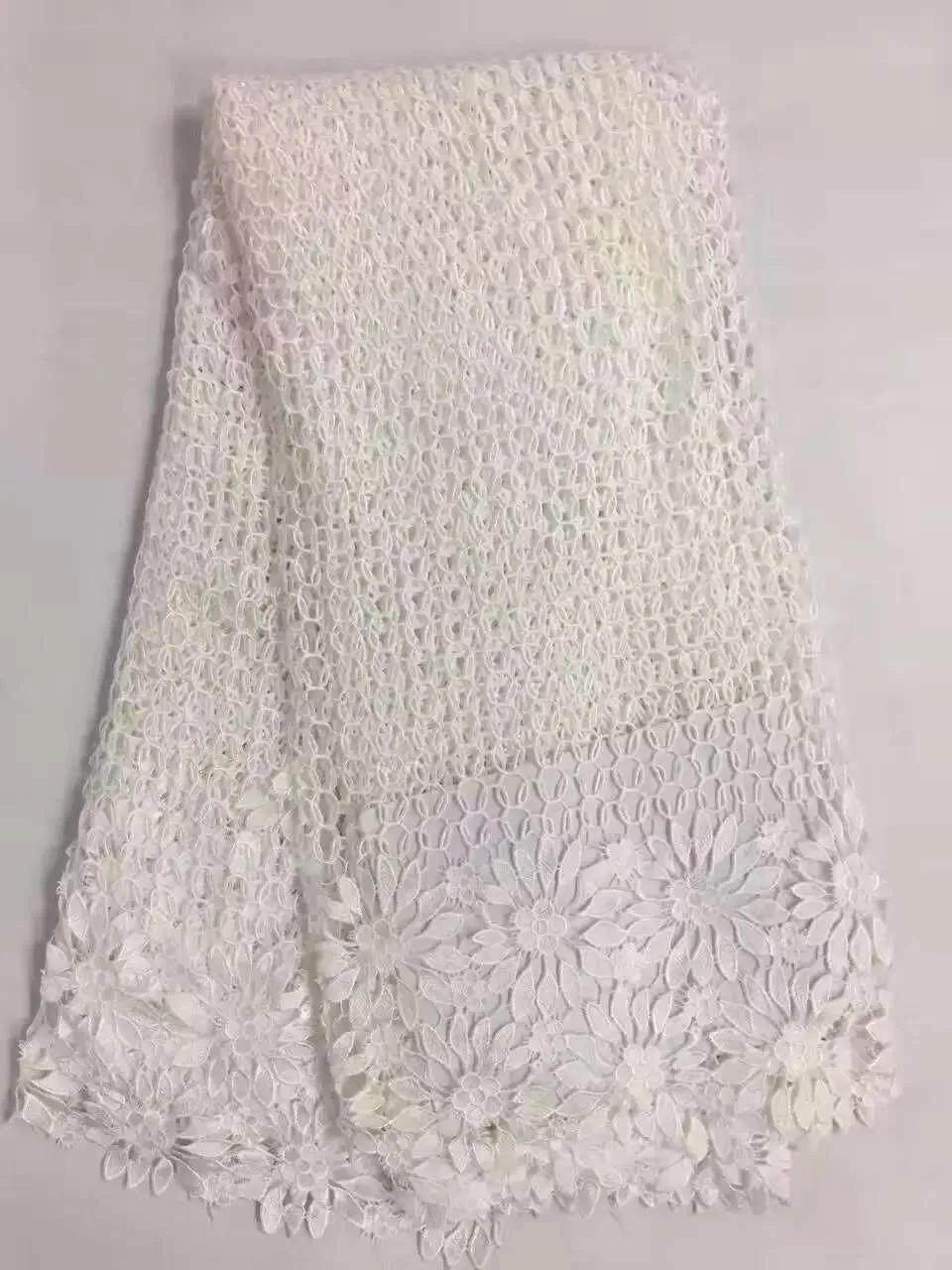 

Free Shipping! high quality guipure Lace /nigerian lace fabrics/water soluble african lace fabric for wedding dress 5yards KR955