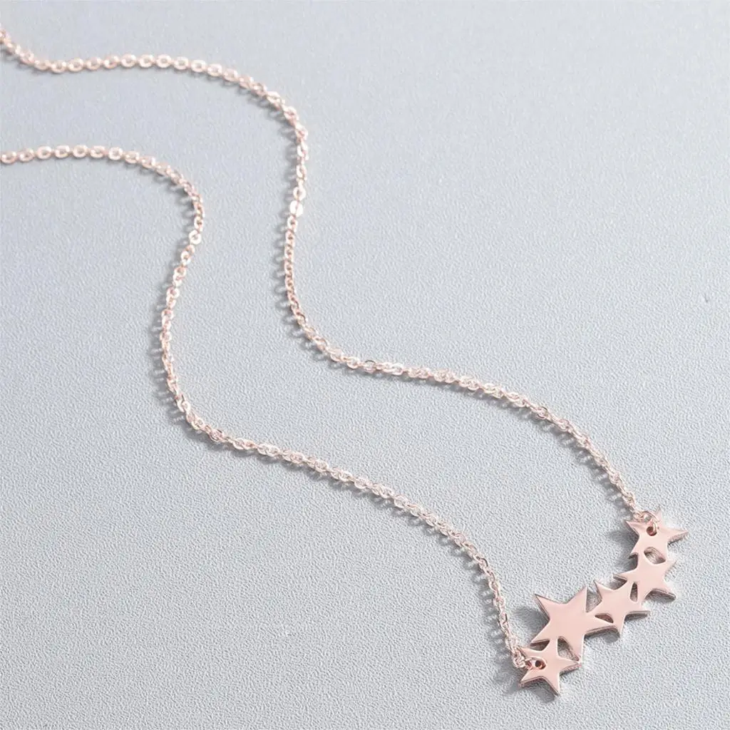 QIMING Bohemia Star Necklace For Women Baby Pentacle Pentagram Gold fashion Pendant Engagement Jewelry | Украшения и аксессуары