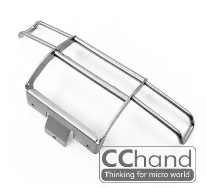 SILVER CChand AA тип металлический передний бампер и светодиодный фонарь для 1/10 масштаб Tamiya CC01 ISUZU MU 4x4 грузовик автомобиль игрушки - Цвет: SILVER