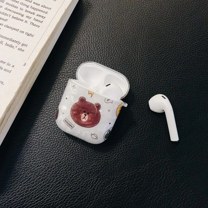 32 Чехол для Airpods 2 Чехол для Apple аниме мультяшный чехол для Airpod 1 пластиковый чехол Защита Bluetooth Беспроводная зарядка Coque - Цвет: 32