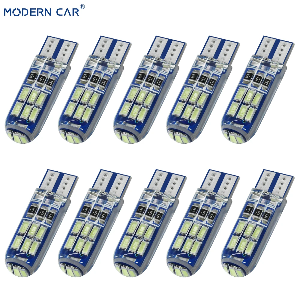 Современный автомобиль 10 шт. T10 w5w 194 12V 4014 15smd авто светильник для чтения