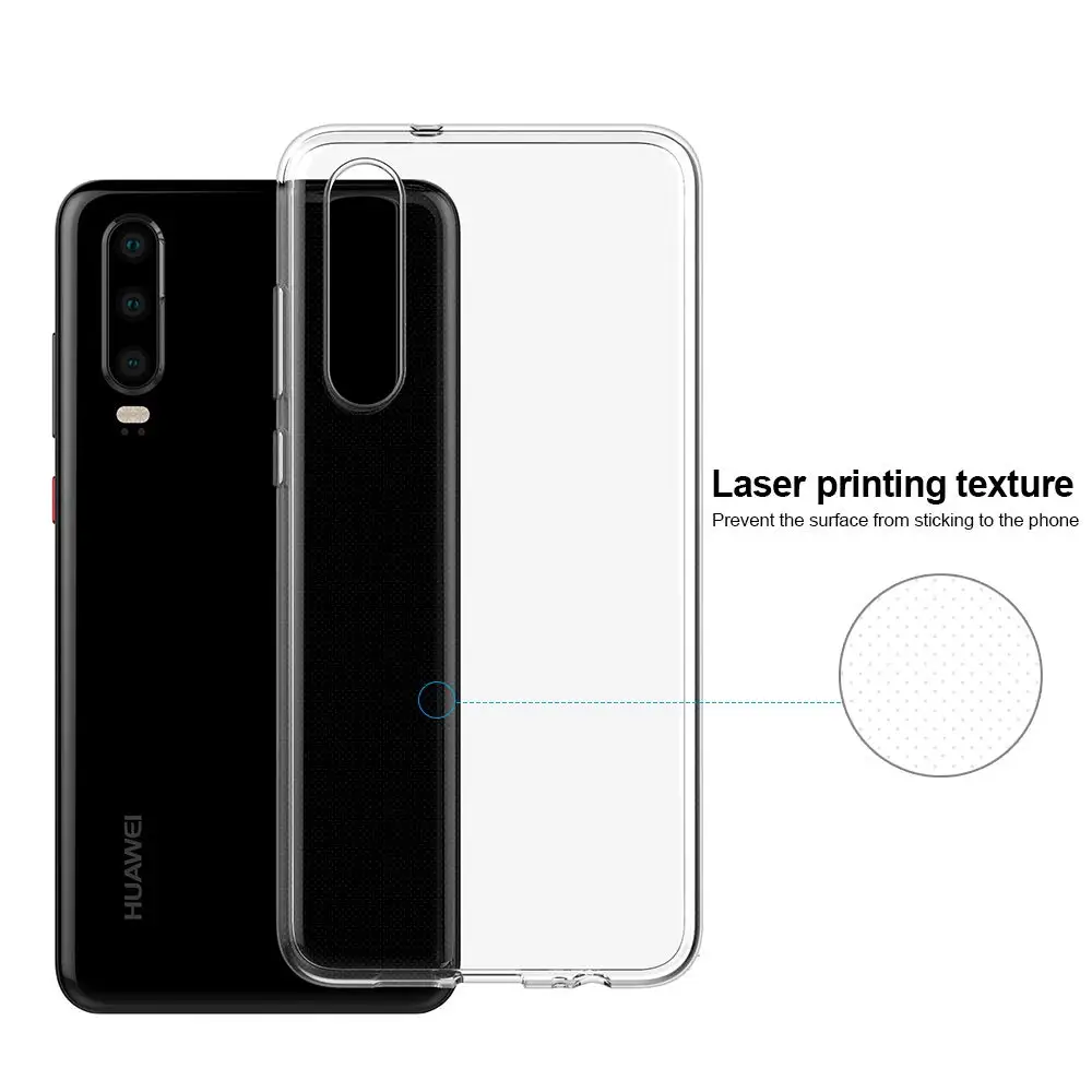 Мягкий чехол для телефона иp ТПУ прозрачные чехлы huawei P30 Прозрачный с надписью в