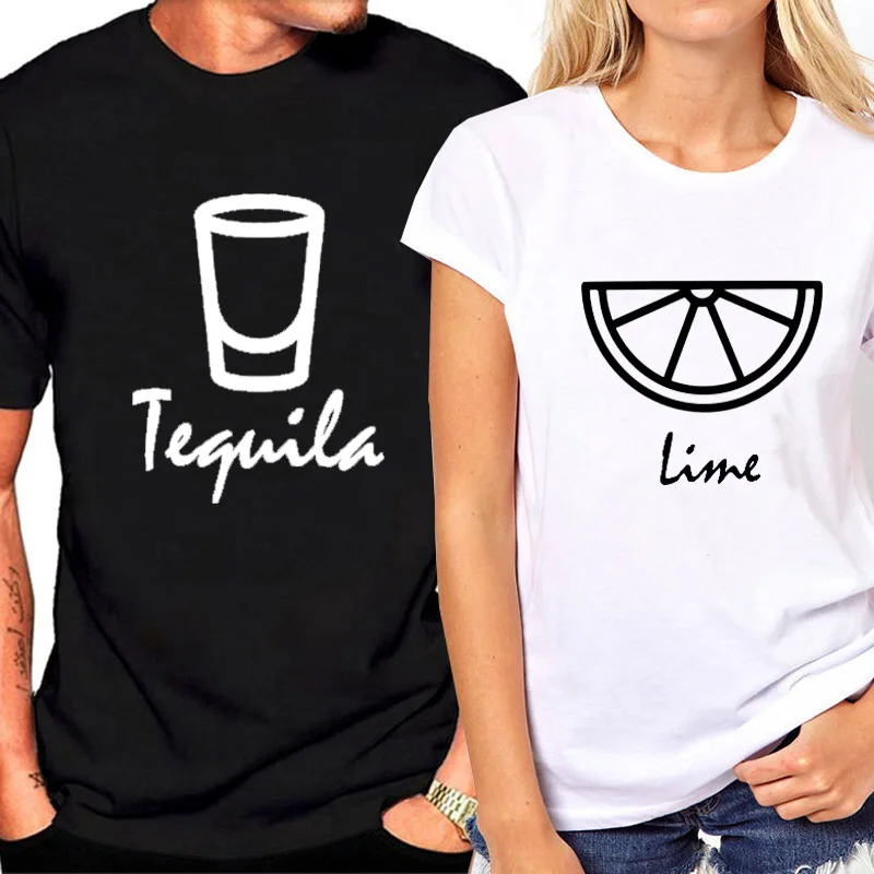 Модная брендовая женская футболка с буквенным принтом Tequila Lime забавная свободная