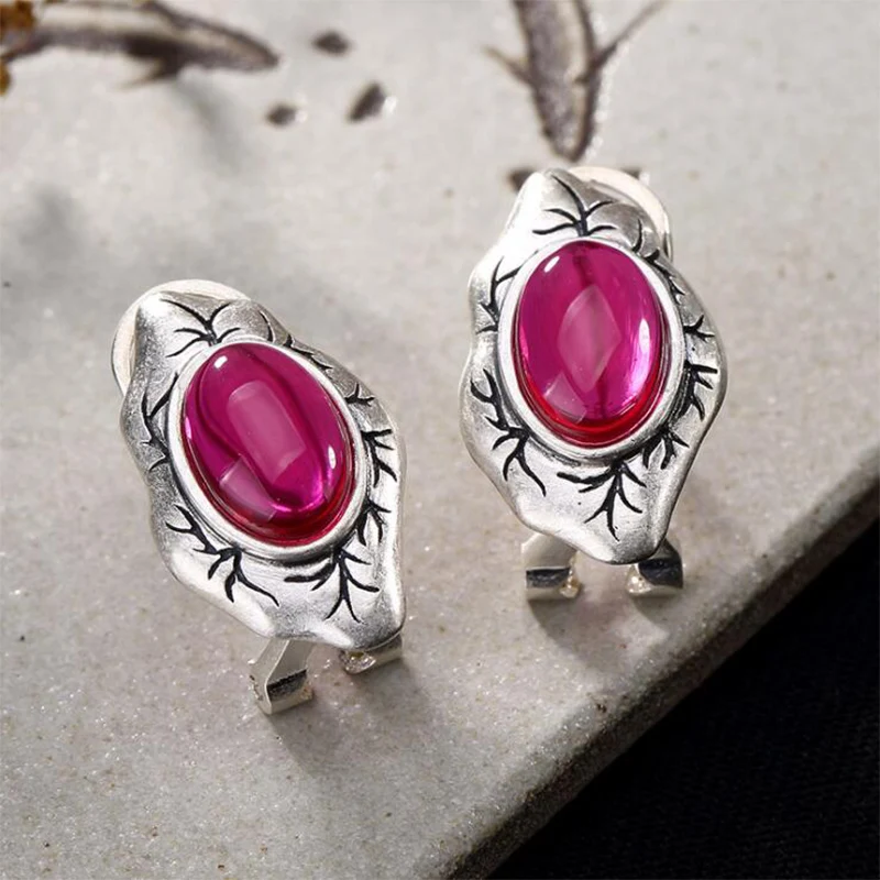 Женские серьги-гвоздики из серебра 2019 пробы с мозаичным халцедоном