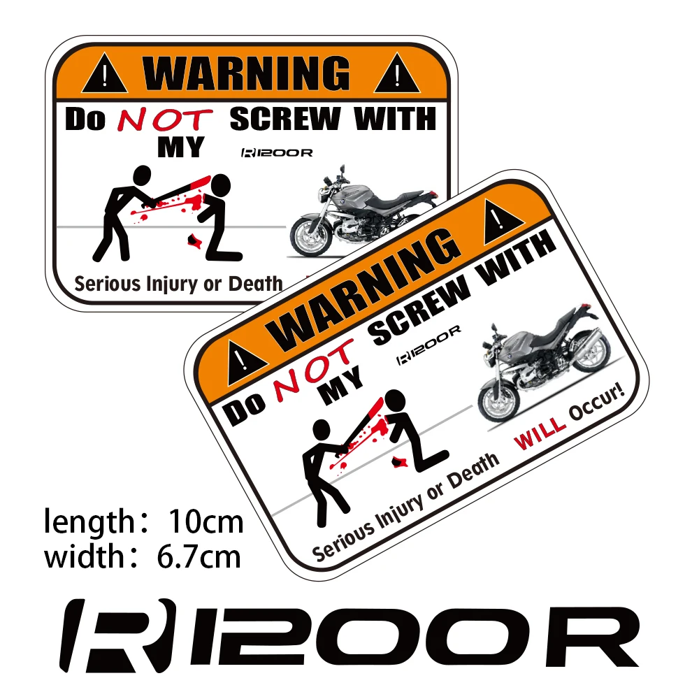 KODASKIN Дешевые 2D креативные предупреждающие наклейки на мотоцикл для BMW R1200R |