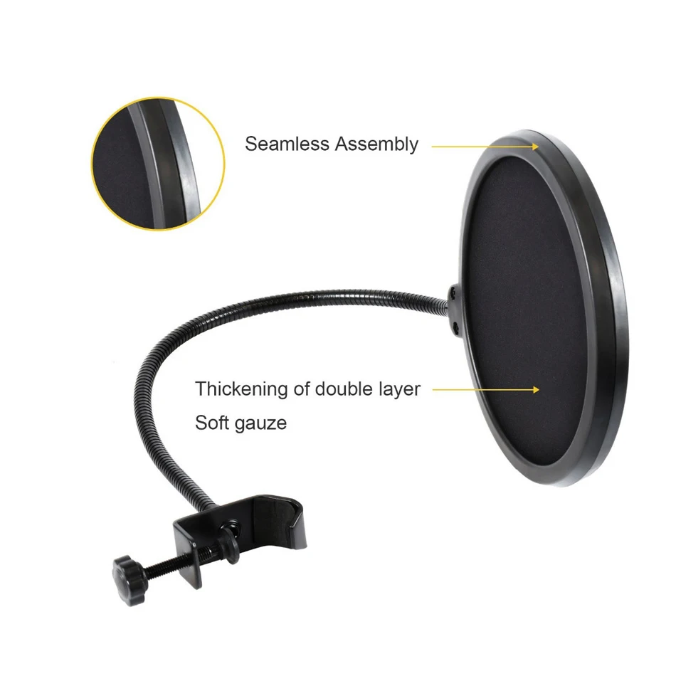 Kexu Микрофон Ветер экран Поп фильтр Маска щит гибкий профессиональный