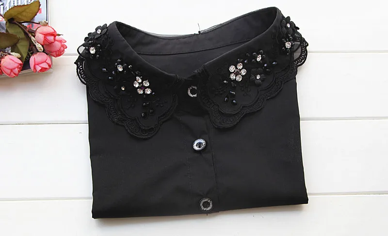 Поддельный Воротник 2017 белый и черный галстук украшение для костюма вытяжки