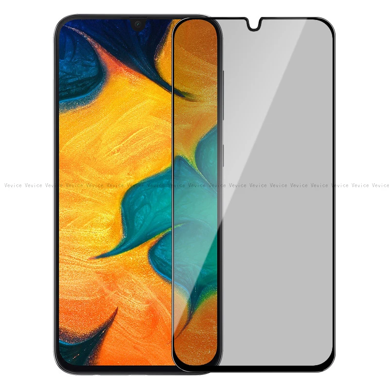 Антишпионское закаленное стекло для Samsung Galaxy A50 A71 A30 A51 M20 M10 45 градусов защита