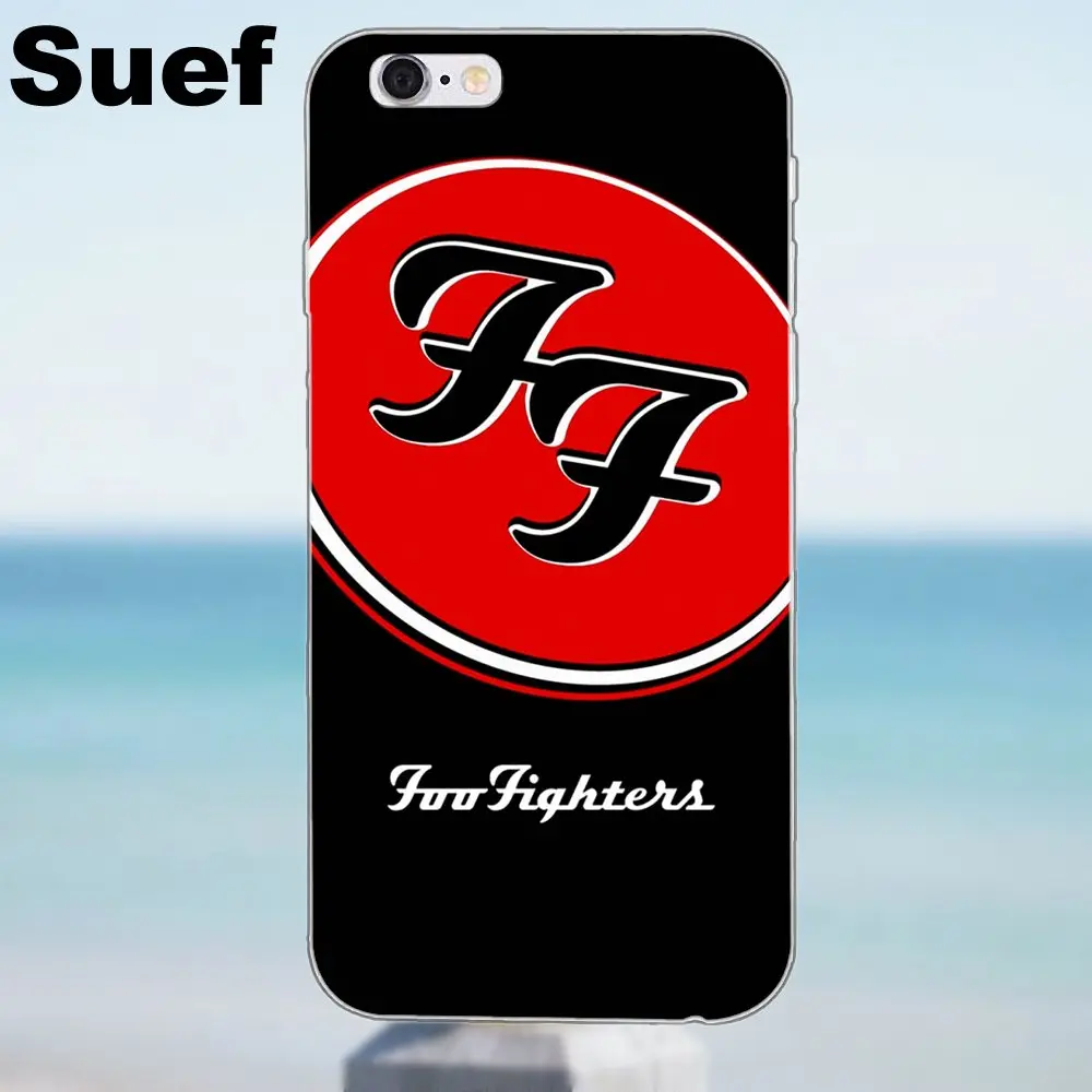 Suef TPU крутой лучший чехол для iPhone 4 4S 5 5S 5C SE 6 6S 7 8 Plus X Samsung Galaxy J1 J3 J5 J7 A3 A5 2016 2017 Foo Fighter |