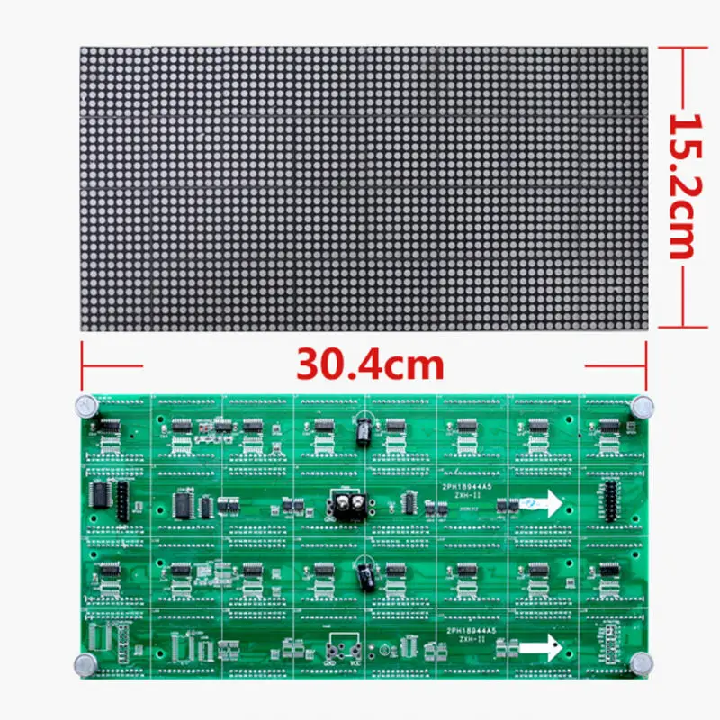Крытый F3.75 P4.75 одиночный красный цвет светодиодный точечная матрица модуль 304*152