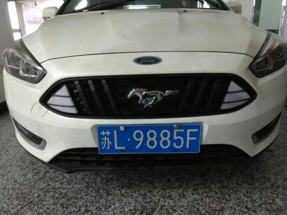 Автомобильные аксессуары решетка бампера для фокусировки дневного света 1 шт. светодиодный DRL фара гриль для фокусировки противотуманных фар